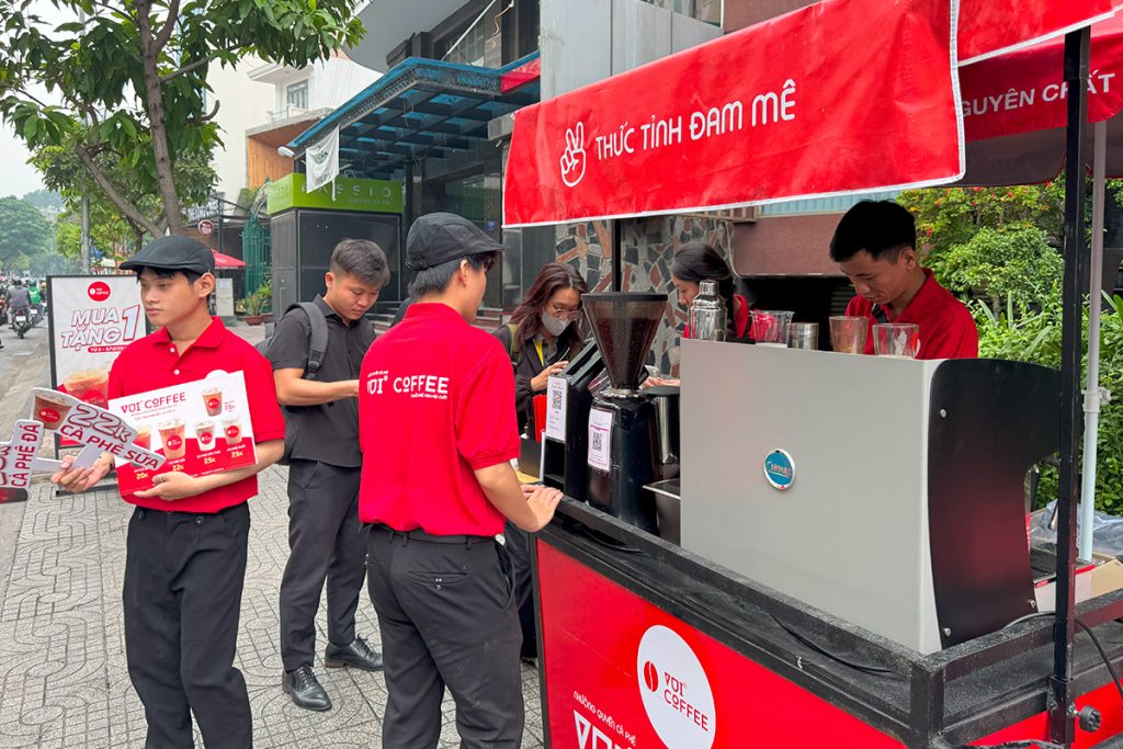 mô hình nhượng quyền cà phê tinh gọn VUI Coffee